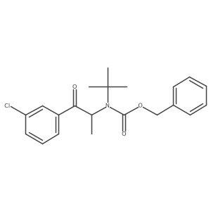 benzyl N-tert-butyl-N-[1-(3-chlorophenyl)-1-oxopropan-2-yl]carbamate结构式