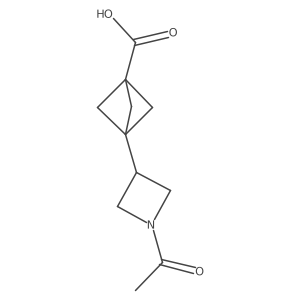 3-(1-Acetylazetidin-3-yl)bicyclo[1.1.1]pentane-1-carboxylic acid Structure