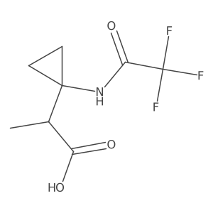 2-[1-(2,2,2-Trifluoroacetamido)cyclopropyl]propanoic acid结构式