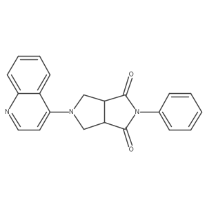 2-Phenyl-5-(quinolin-4-yl)-octahydropyrrolo[3,4-c]pyrrole-1,3-dione结构式