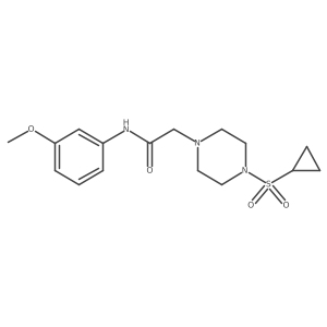 2-[4-(cyclopropanesulfonyl)piperazin-1-yl]-N-(3-methoxyphenyl)acetamide Structure