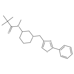 N,2,2-trimethyl-N-{1-[(2-phenyl-1,3-thiazol-4-yl)methyl]piperidin-3-yl}propanamide结构式
