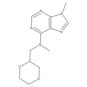 N-[(1,4-dioxan-2-yl)methyl]-N,9-dimethyl-9H-purin-6-amine结构式