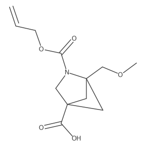 1-(Methoxymethyl)-2-[(prop-2-en-1-yloxy)carbonyl]-2-azabicyclo[2.1.1]hexane-4-carboxylic acid结构式