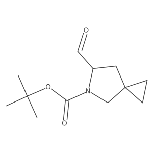 Tert-butyl (R)-6-formyl-5-azaspiro[2.4]heptane-5-carboxylate结构式