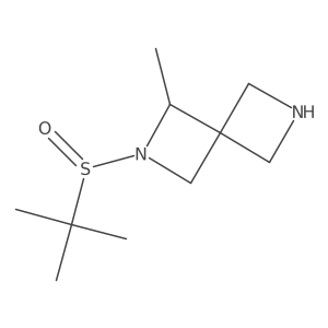 (R)-2-((S)-tert-Butylsulfinyl)-1-methyl-2,6-diazaspiro[3.3]heptane结构式