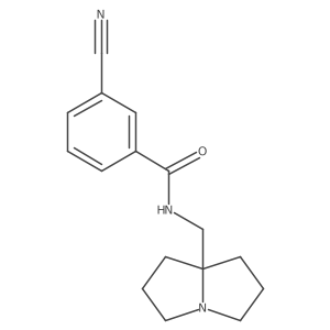 3-cyano-N-[(hexahydro-1H-pyrrolizin-7a-yl)methyl]benzamide Structure