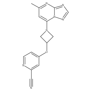 4-[(1-{5-Methyl-[1,2,4]triazolo[1,5-a]pyrimidin-7-yl}azetidin-3-yl)oxy]pyridine-2-carbonitrile Structure