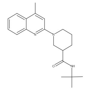 N-tert-butyl-1-(4-methylquinolin-2-yl)piperidine-3-carboxamide结构式