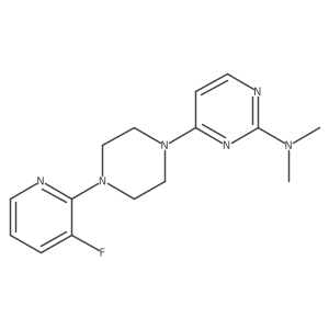 4-[4-(3-fluoropyridin-2-yl)piperazin-1-yl]-N,N-dimethylpyrimidin-2-amine结构式
