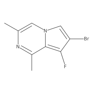 7-Bromo-8-fluoro-1,3-dimethylpyrrolo[1,2-a]pyrazine结构式