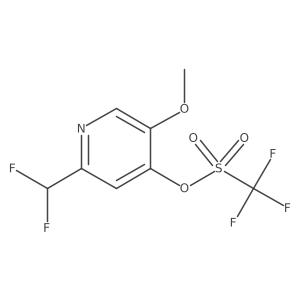2-(Difluoromethyl)-5-methoxypyridin-4-yl trifluoromethanesulfonate结构式