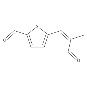 5-(2-Methyl-3-oxo-1-propen-1-yl)-2-thiophenecarboxaldehyde结构式