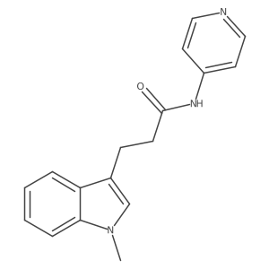 3-(1-methyl-1H-indol-3-yl)-N-(pyridin-4-yl)propanamide结构式