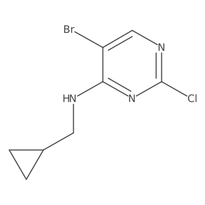(5-Bromo-2-chloro-pyrimidin-4-yl)-cyclopropylmethyl-amine Structure