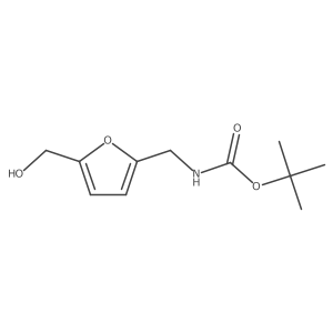 (5-Hydroxymethyl-furan-2-ylmethyl)-carbamic acid tert-butyl ester Structure