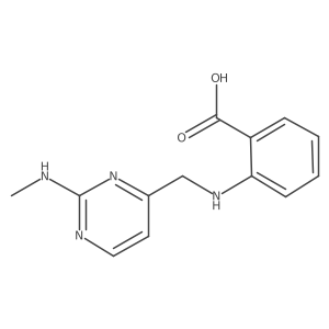 2-[(2-Methylamino-pyrimidin-4-ylmethyl)-amino]-benzoic acid结构式