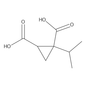 (1R,2R)-1-propan-2-ylcyclopropane-1,2-dicarboxylic acid结构式