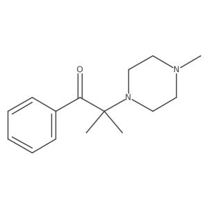 2-Methyl-2-(4-methyl-1-piperazinyl)-1-phenyl-1-propanone结构式