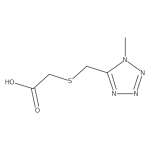 2-[[(1-Methyl-1H-tetrazol-5-yl)methyl]thio]acetic acid Structure