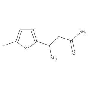 3-Amino-3-(5-methylthiophen-2-yl)propanamide结构式