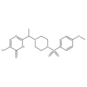 5-Bromo-2-{1-[4-(4-methoxy-benzenesulfonyl)-piperazin-1-yl]-ethyl}-3H-pyrimidin-4-one Structure