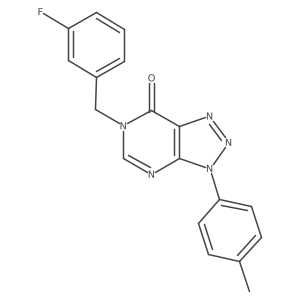 6-(3-fluorobenzyl)-3-(p-tolyl)-3H-[1,2,3]triazolo[4,5-d]pyrimidin-7(6H)-one Structure