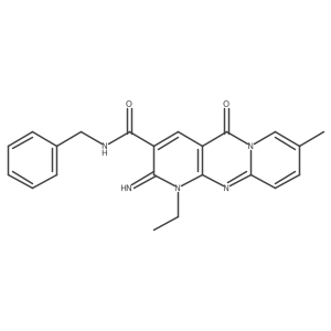 N-benzyl-1-ethyl-2-imino-8-methyl-5-oxo-1,5-dihydro-2H-dipyrido[1,2-a:2',3'-d]pyrimidine-3-carboxamide Structure