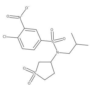 4-chloro-N-(1,1-dioxidotetrahydrothiophen-3-yl)-N-isobutyl-3-nitrobenzenesulfonamide Structure