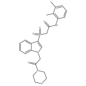 N-(2,3-dimethylphenyl)-2-((1-(2-morpholino-2-oxoethyl)-1H-indol-3-yl)sulfonyl)acetamide结构式