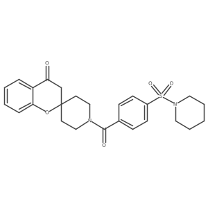 1'-(4-(Piperidin-1-ylsulfonyl)benzoyl)spiro[chroman-2,4'-piperidin]-4-one结构式