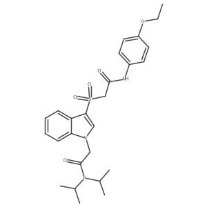 2-(3-((2-((4-ethoxyphenyl)amino)-2-oxoethyl)sulfonyl)-1H-indol-1-yl)-N,N-diisopropylacetamide Structure