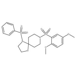 8-((2,5-Dimethoxyphenyl)sulfonyl)-4-(phenylsulfonyl)-1-oxa-4,8-diazaspiro[4.5]decane Structure