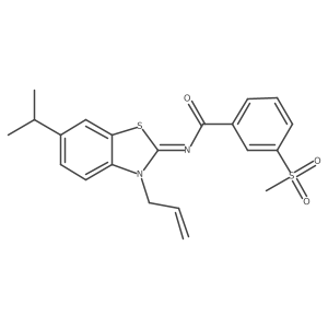 (Z)-N-(3-allyl-6-isopropylbenzo[d]thiazol-2(3H)-ylidene)-3-(methylsulfonyl)benzamide结构式