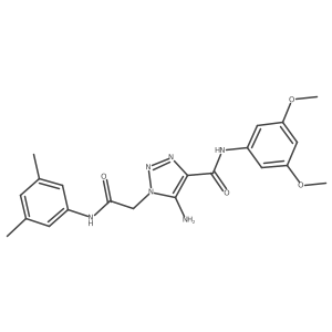 5-amino-N-(3,5-dimethoxyphenyl)-1-(2-((3,5-dimethylphenyl)amino)-2-oxoethyl)-1H-1,2,3-triazole-4-carboxamide Structure
