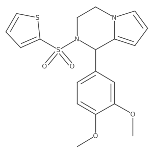 1-(3,4-Dimethoxyphenyl)-2-(thiophen-2-ylsulfonyl)-1,2,3,4-tetrahydropyrrolo[1,2-a]pyrazine结构式
