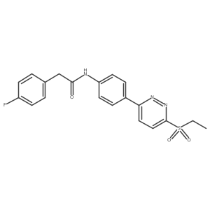 N-(4-(6-(ethylsulfonyl)pyridazin-3-yl)phenyl)-2-(4-fluorophenyl)acetamide Structure