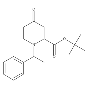 Tert-butyl 4-oxo-1-[(1S)-1-phenylethyl]piperidine-2-carboxylate结构式