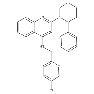 (4-Chlorobenzyl)-[2-(2-phenylpiperidin-1-yl)quinazolin-4-yl]amine Structure