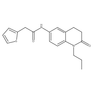 N-(2-oxo-1-propyl-1,2,3,4-tetrahydroquinolin-6-yl)-2-(thiophen-2-yl)acetamide Structure