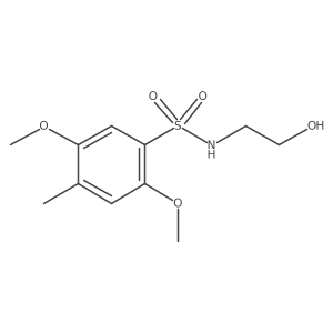 N-(2-hydroxyethyl)-2,5-dimethoxy-4-methylbenzenesulfonamide结构式