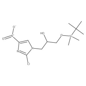 (alphaS)-2-Chloro-alpha-[[[(1,1-dimethylethyl)dimethylsilyl]oxy]methyl]-4-nitro-1H-imidazole-1-ethanol结构式