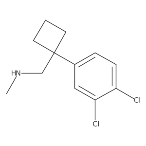1-(3,4-Dichlorophenyl)-N-methylcyclobutanemethanamine结构式