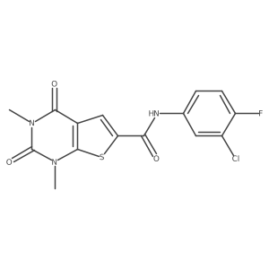 N-(3-chloro-4-fluorophenyl)-1,3-dimethyl-2,4-dioxo-1,2,3,4-tetrahydrothieno[2,3-d]pyrimidine-6-carboxamide Structure
