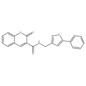 2-oxo-N-((5-phenylisoxazol-3-yl)methyl)-2H-chromene-3-carboxamide结构式