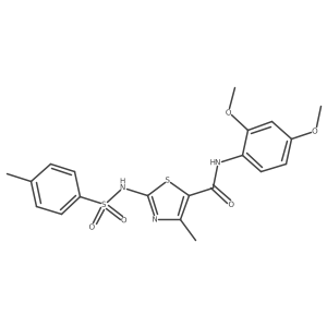 5-Thiazolecarboxamide, N-(2,4-dimethoxyphenyl)-4-methyl-2-[[(4-methylphenyl)sulfonyl]amino]- Structure