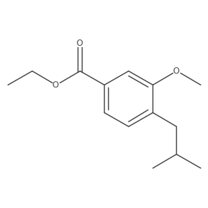 4-Isobutyl-3-methoxybenzoic acid ethyl ester Structure
