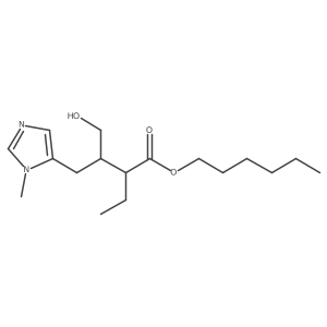Pilocarpic acid, hexyl ester Structure