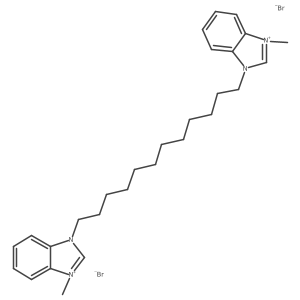 1,12-Bis((1-methylbenzimidazolium)-3-yl)dodecane dibromide, 97%结构式