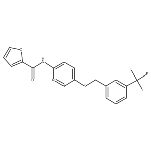 N-(6-((3-(trifluoromethyl)benzyl)thio)pyridazin-3-yl)furan-2-carboxamide Structure